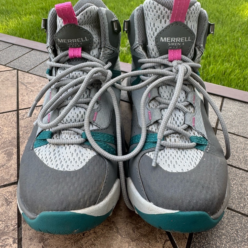 Merrell Floatpro gore-tex waterproof Gray and Teal Hiking Boots